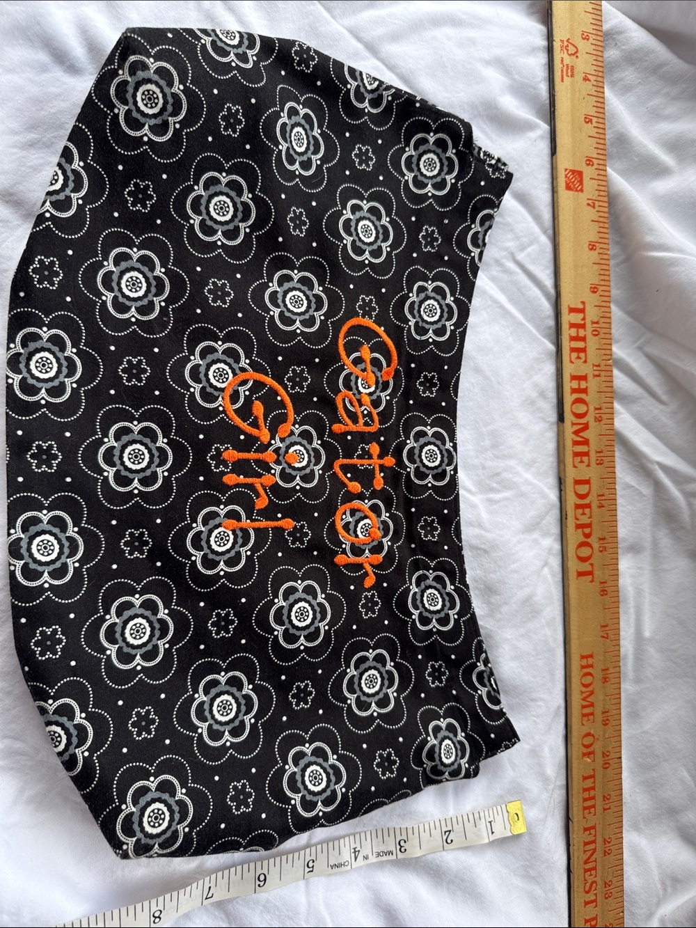 thirty-one Black Floral COVER with Orange Embroidery #GatorGirl